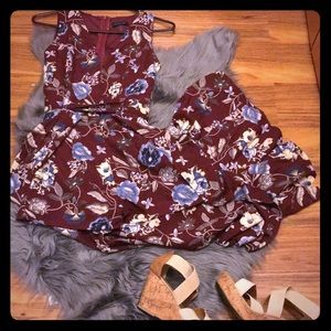 Maroon romper dress